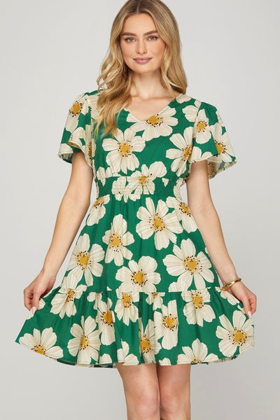 Green Daisy Dress