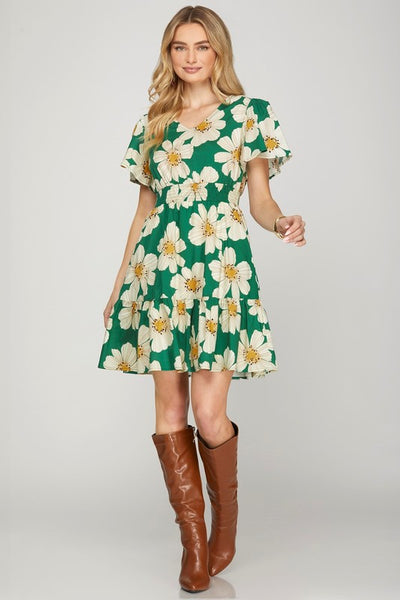 Green Daisy Dress
