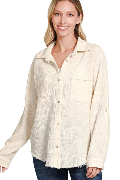 Sand Button-Up
