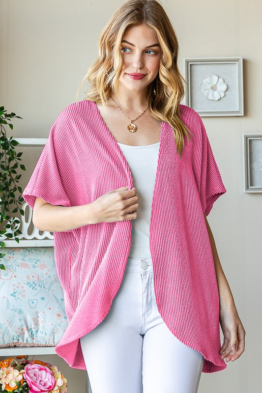 Dolman Hot Pink Cardigan