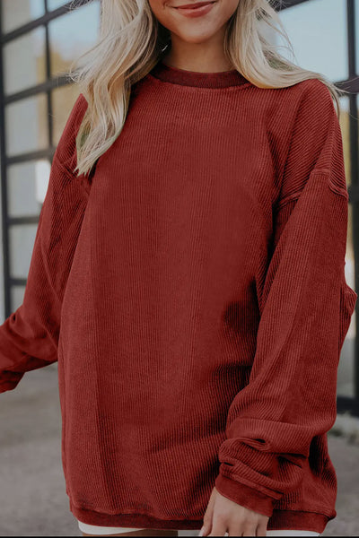 Corduroy Red Sweatshirt