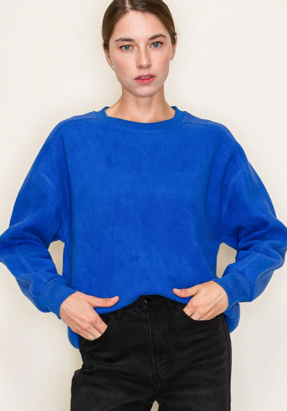 Royal Blue Fleece Pullover