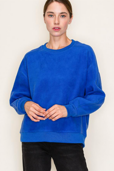 Royal Blue Fleece Pullover