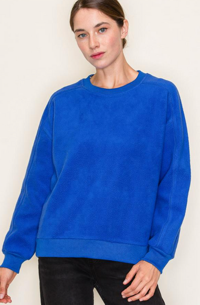 Royal Blue Fleece Pullover